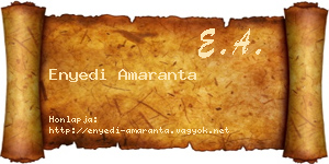 Enyedi Amaranta névjegykártya